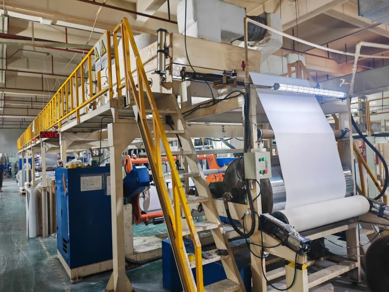 Hanksec destructible paper facestock production equipment