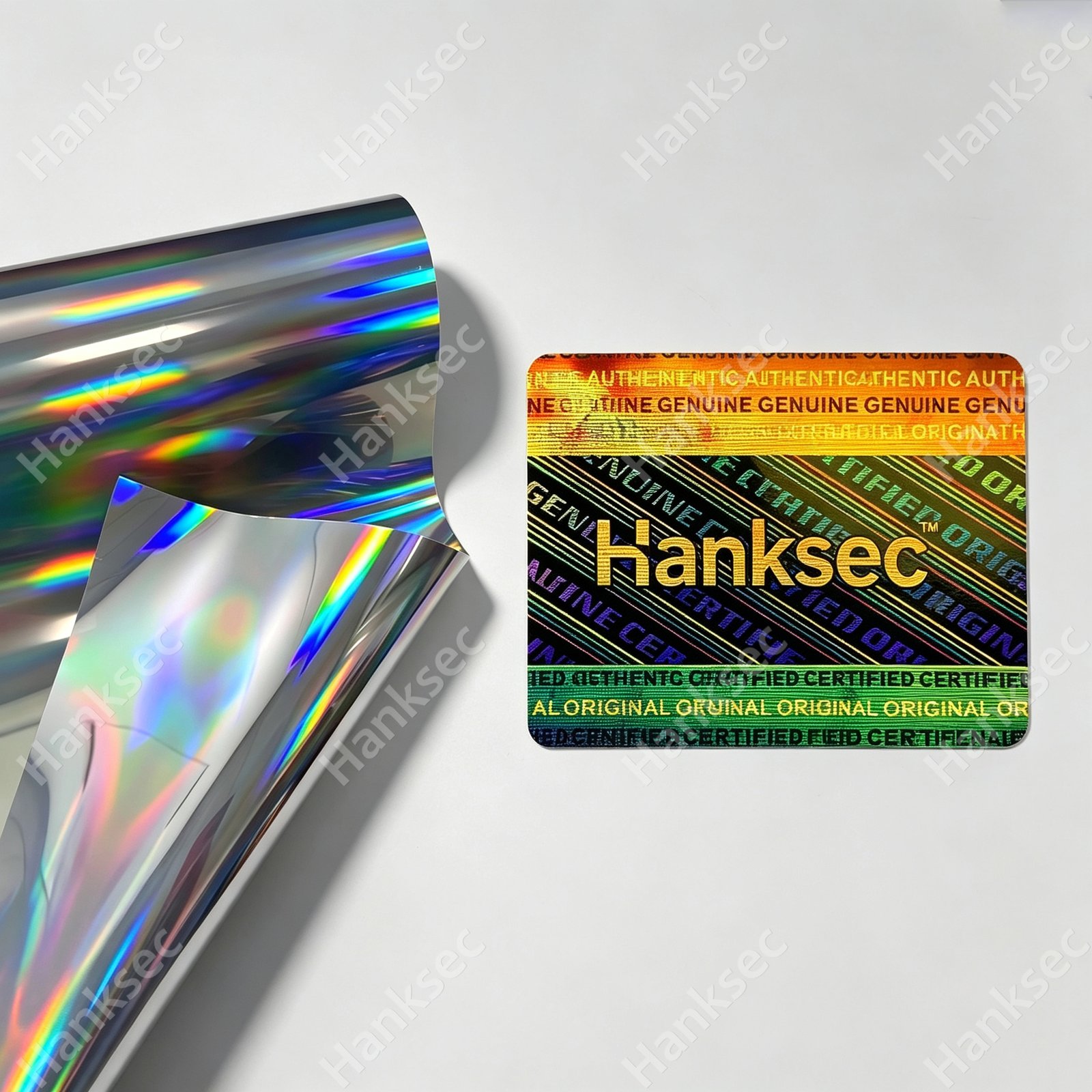 Holographic and rainbow VOID security films