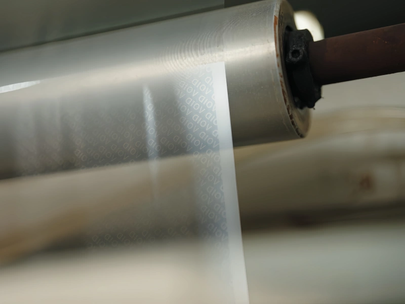 Hanksec PET corona treatment and VOID printing process