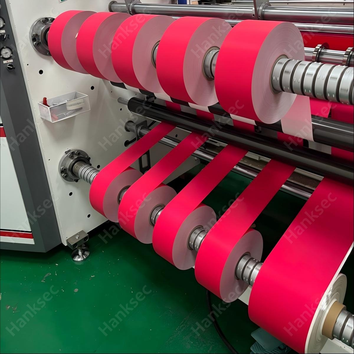 VOID material master rolls and slit rolls
